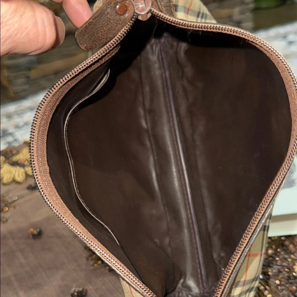 Burberry Tan and Red Plaid Pouch - Picture 11 of 14